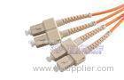 PVC SC PC Optical fiber patch cord , Multimode Duplex patch cord