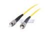 ST to ST single mode Optical Fiber Patch Cord , PVC Duplex patch cord in Yellow