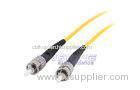 ST to ST single mode Optical Fiber Patch Cord , PVC Duplex patch cord in Yellow