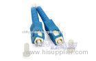 Blue PC Single mode Optical Fiber Patch Cord 8.3 / 125 um Zipcord Cable , Fiber Jumper