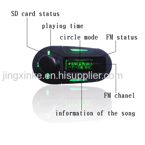 12V 24V car truck use universal support SD u disk FM transimitter aux in if wireless control cheap car mp3 music players