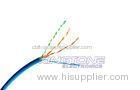 Blue CAT5E Network Cable 24AWG Solid Bare Copper PVC CM
