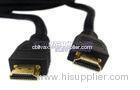 Black 1080P Hight Foamed PE High Speed HDMI Cables , 26 AWG Type A HDMI 1.4 Cable