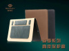 genuine leather green black handle strap for ipad case