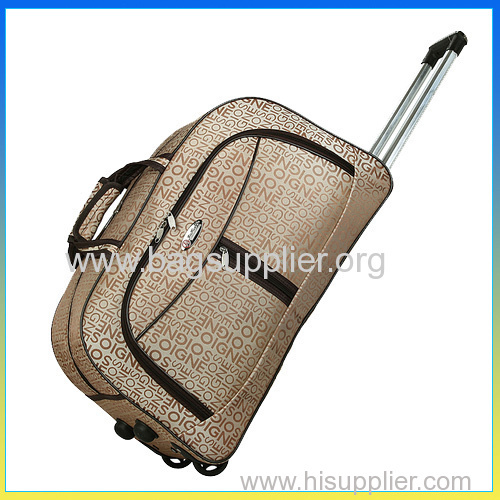 Hot selling large capacity nylon exhibition trolley bags