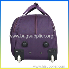 2014 trendy durable large capacity purple trolley travel bag