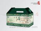 Custom B-Flute Corrugated Cardboard Egg Boxes Packaging With Handle