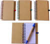 Promotional pocket eco paper notepad with eco ballpen