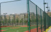 The stadium chain link fence