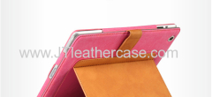 2014 new contrast color leather case for ipad case 2/3/4