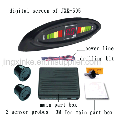 12V car use back rear positoin led display humen voice&bibibi buzzer auto universal digital display parkng sensor system