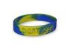 Mixed Color Debossed Silicone Wristband Bracelet , Silicone Gel Bracelets