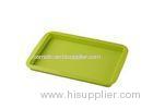 Green Rectangle Silicone Baking Pans , Food Grade Silicone Pans For Baking