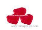 Pudding Jelly Silicone Baking Molds , Red Heart Shaped