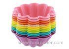 Custom Flexible Silicone Baking Molds , Mini Silicone Muffin Cases