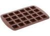 Custom Food Grade Silicone Ice Tray With 24 Cavity , Chocolate Color