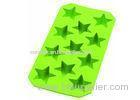 Personalised Green Star Silicone Ice Tray Molds With Fun Colors , Eco-Friendly