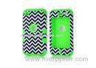 Apple iPod Touch 4 Cases , Silicone Hybird Chevron Pattern Protective Case