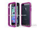 Soft Plastic Iphone 5 / 5s Protective Cases Purple Grey Color Anti-Abrasion