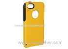 Anti Shock Yellow Plastic Iphone 5c Smart Phone Cases Custom Silk Printed / Imprinted Logo