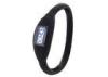 Black Ion Silicone Wristband Watch , Customized Silicone Sport Watch 17 / 18cm