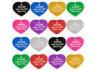 Custom Silicone Dog ID Tags , Small Color Pet ID Tags For Dogs Heart Shape