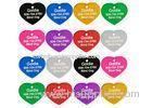 Custom Silicone Dog ID Tags , Small Color Pet ID Tags For Dogs Heart Shape