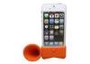 Orange Silicone Mini Portable Amplifier Speaker For iPhone 5 / 5s