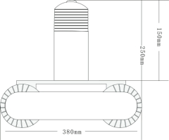 Circular Retrofit Induction Lamp Kit with adjustable E40 stem(40-500W)