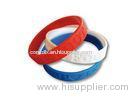 1 Inch Silicone Bracelets Custom Silicone Products With Debossed Color Fill In Logo