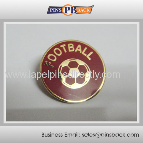 Custom hard enamel sports badge with butterfly clasp