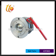 Straight Though Ball Valve with Round Flange