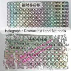 Hologram Ultra Destructible Vinyl Materials