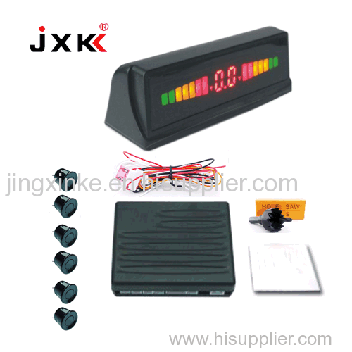 6 sensor probe 5 sections 3 colours universal led digital display screen humen voice or buzzer car parking sensor system