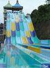 Aqua park equipment fiber glass water slide 12m height red