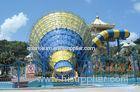 Fiber glass water slides 15m height China tornado water slide color available