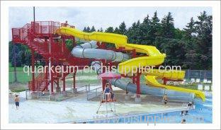 Aqua Park Equipment 8m Fiberglass Spiral Swimming Water Pool Slides