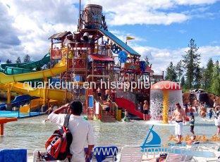 Outdoor Playing Water Playground Equipment Platform Height 18m for Children, Adults