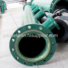 Steel lined polyurethane tailings conveying pipe