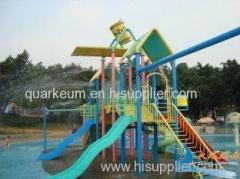 8m Water Park Playground Equipment Aquatic Play Structures Slide Kits for Preshooler