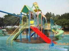 Outdoor 7m Water Playground Equipment Aquatic Play Structures Slide for Preshoolers