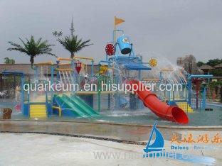 Outdoor 7m Water Playground Equipment Aquatic Play Structures Slide for Toddles