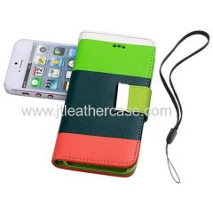 MULTI-COLOR Wallet Credit Card Holder Leather Case Cover for iPhone 5/5S