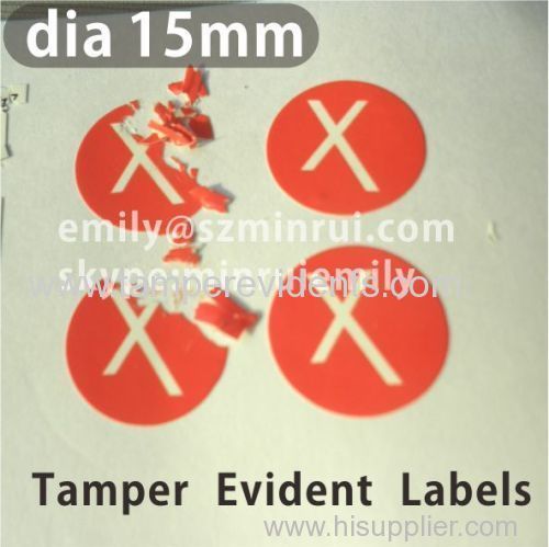 Round Destructible Tamper Evident Stickers