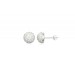 925 Sterling Silver Earring with Fresh Water Pearls. 8mm Half Ball.