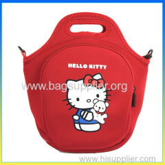 Manufacturer or wholesale neoprene lovely carton school lunch bag for kids