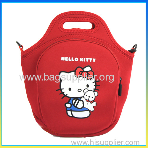 Manufacturer or wholesale neoprene lovely carton school lunch bag for kids