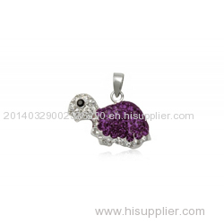925 Sterling Silver Pendant with Preciosa Crystal
