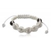 925 Sterling Silver Shamballa Style Bracelet with Preciosa Crystal