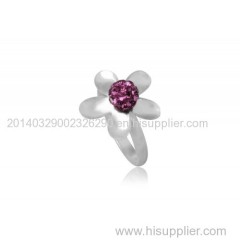 925 Sterling Silver Ring with Preciosa Crystal